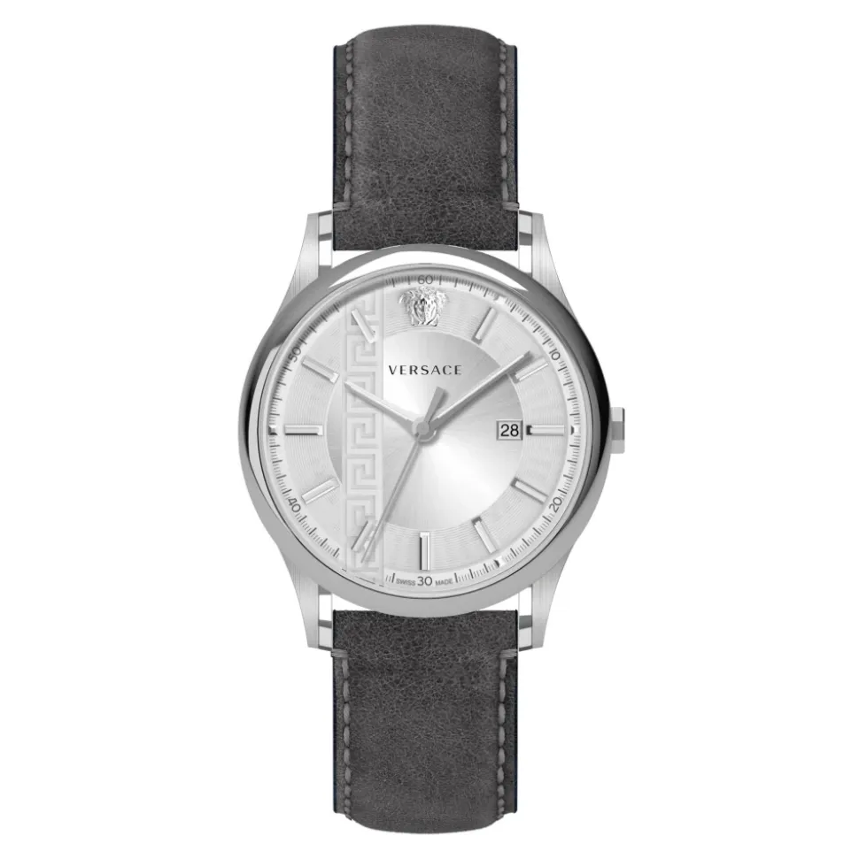Aiakos Swiss Made Klokke med Greca Mønster