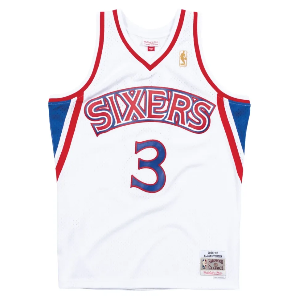 Allen Iverson NBA-trøye 76ers hvit