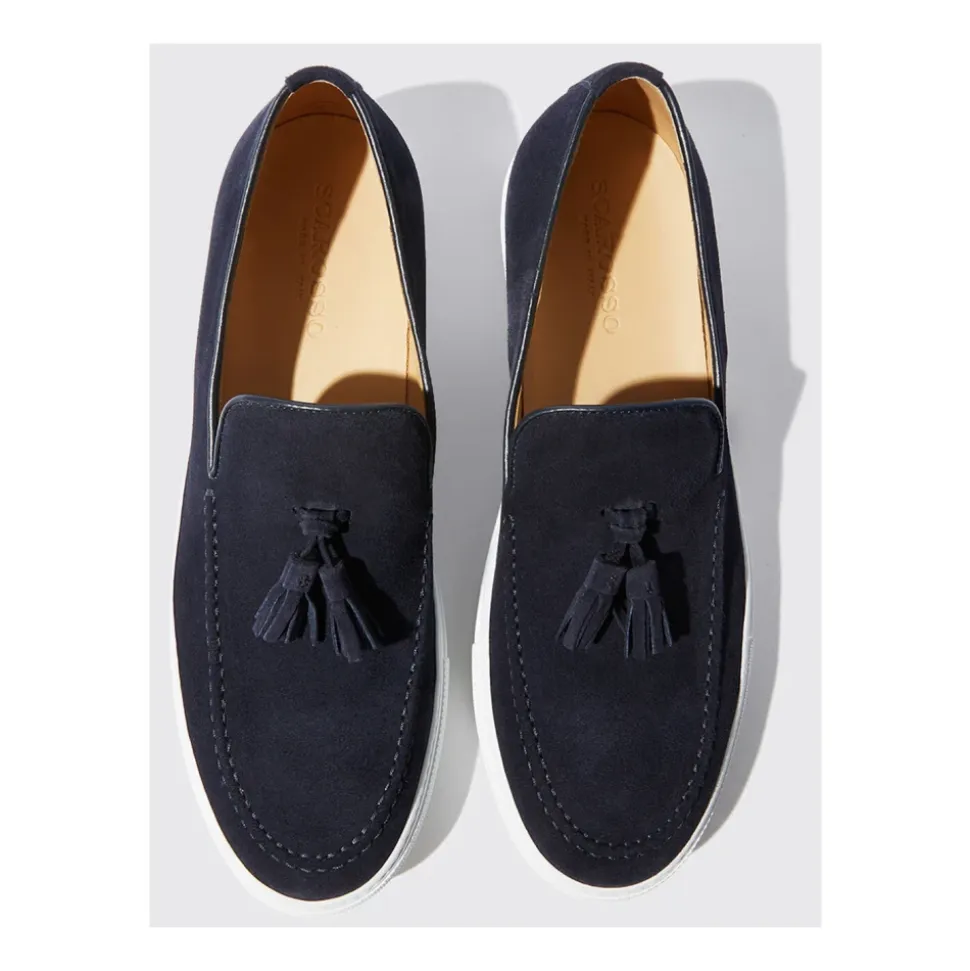 Amedeo Blue Suede Loafers