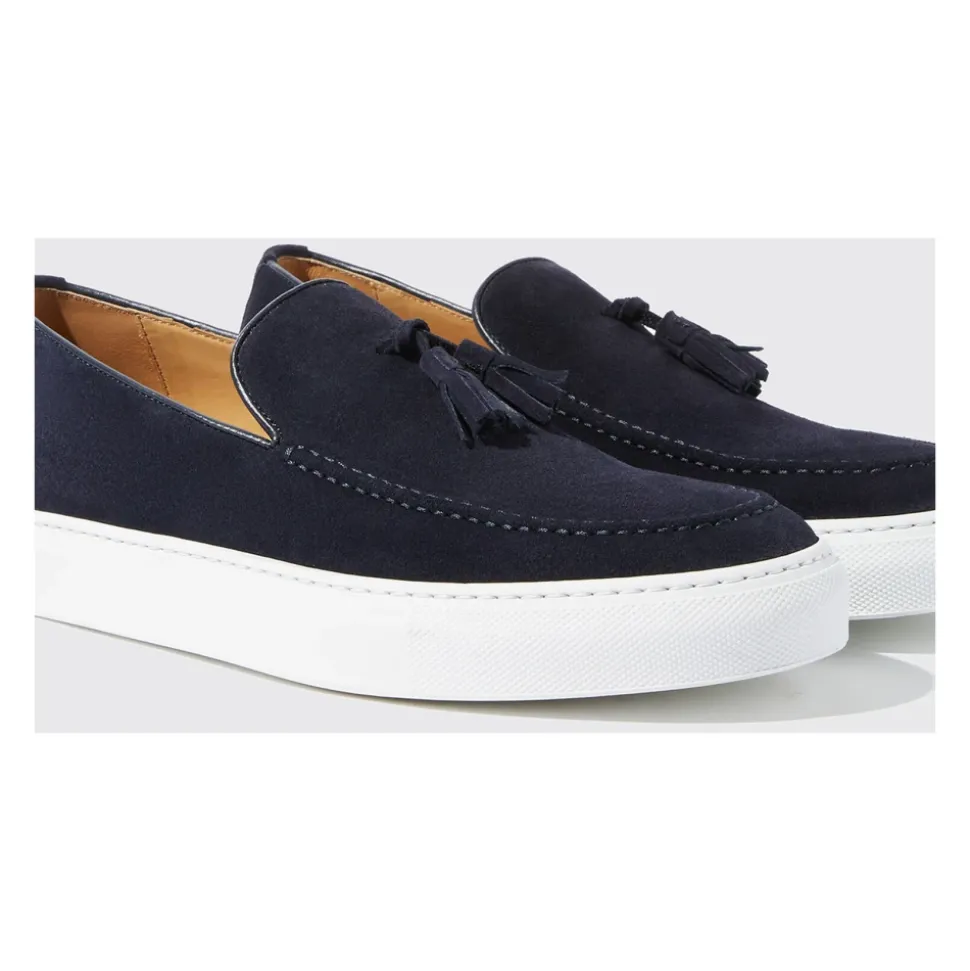Amedeo Blue Suede Loafers