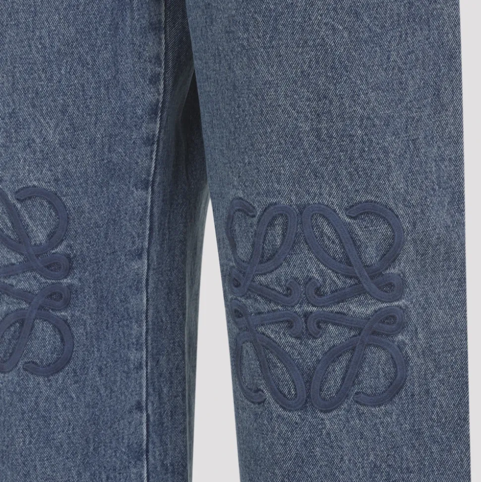 Anagram Baggy Mid Blue Bomull Jeans