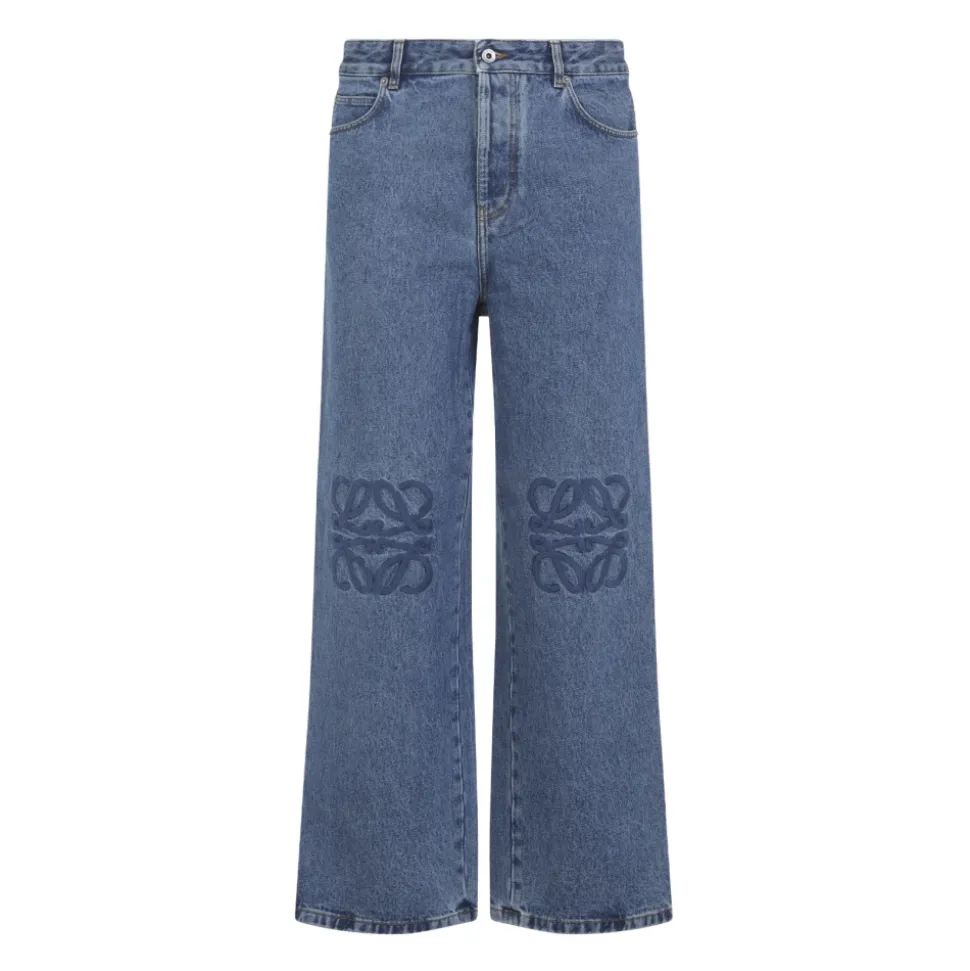 Anagram Baggy Mid Blue Bomull Jeans