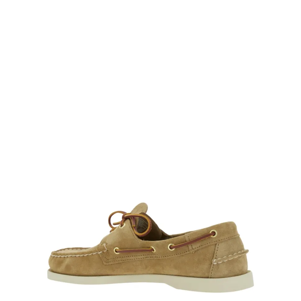Artisan Beige Loafers med Dekorative Lisser