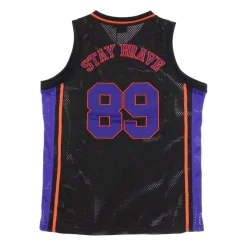 Basketball Style Tank Top Svart/Lilla