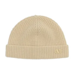 Beige Cashmere VLogo Cap