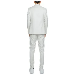 Beige, ensfarget dress med jakkeslag