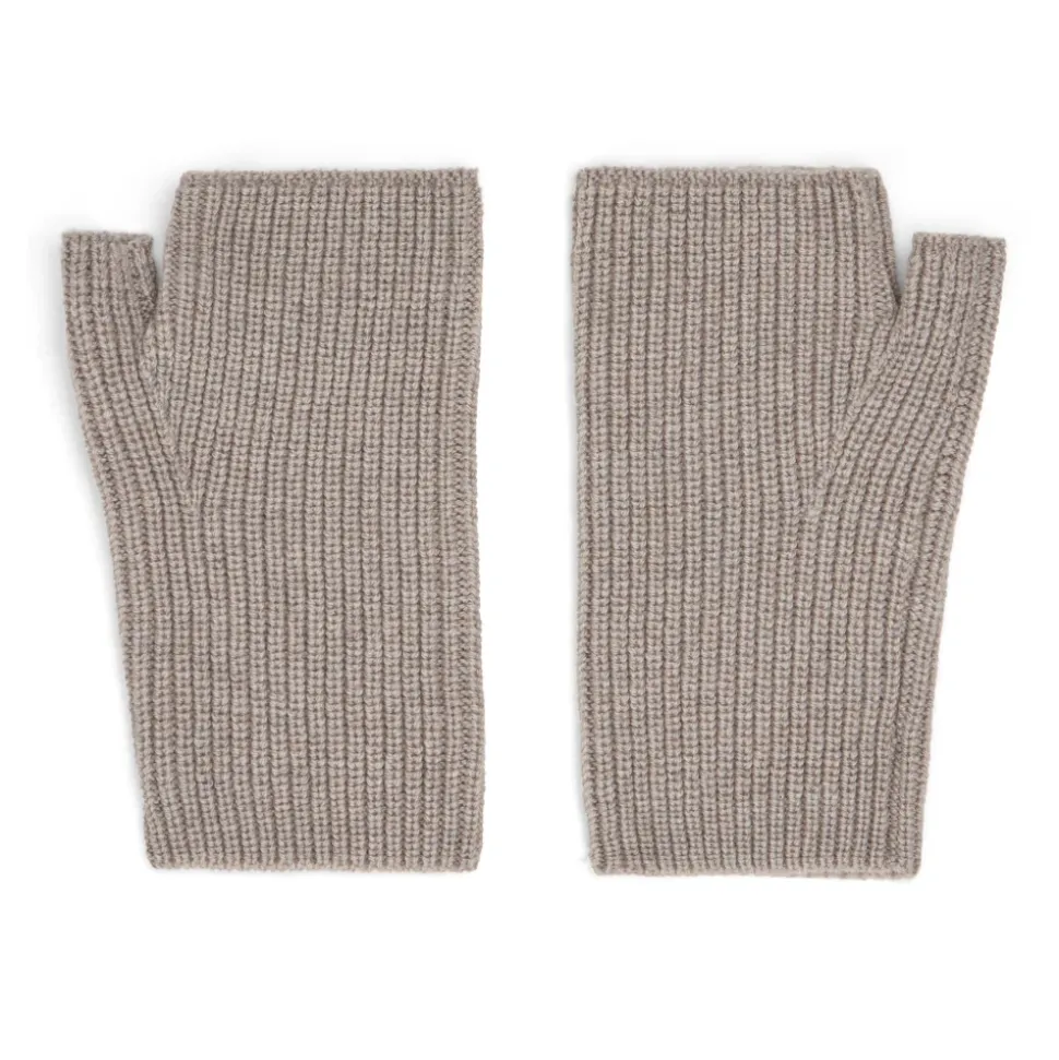 Beige hansker uten fingre