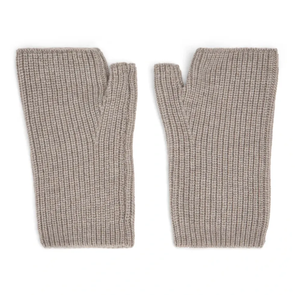 Beige hansker uten fingre