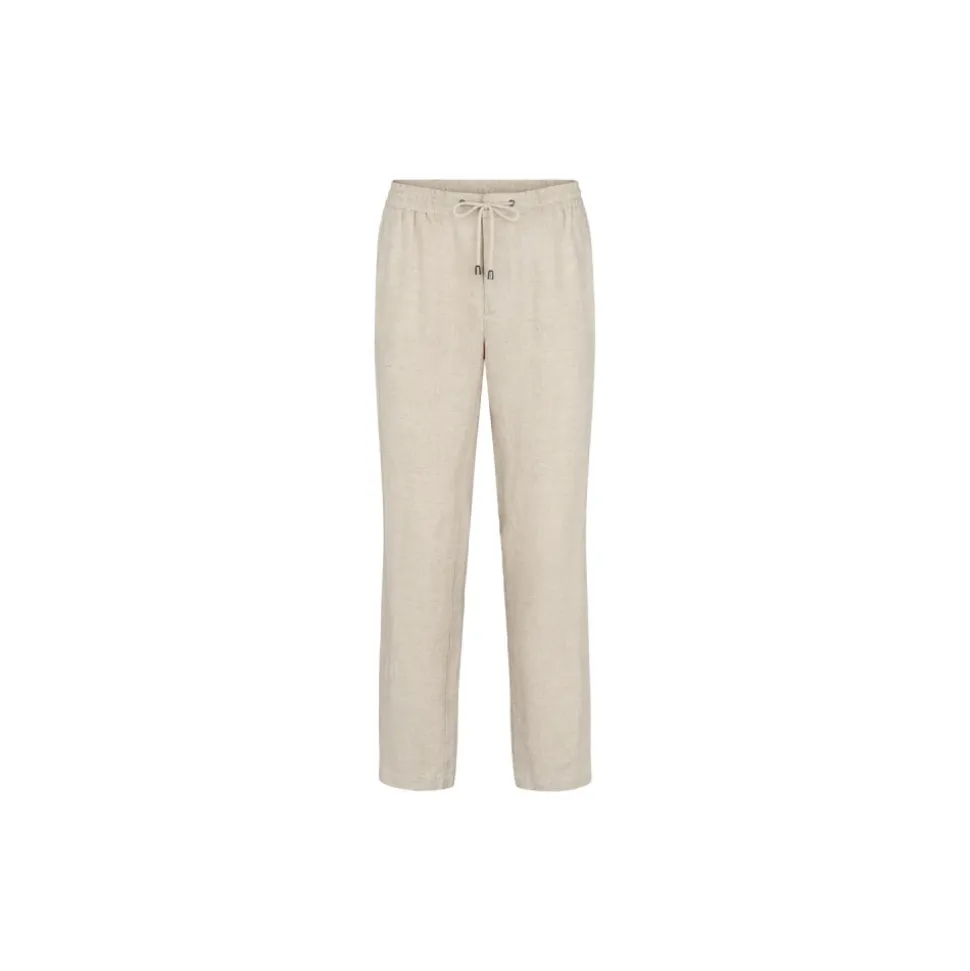 Beige Linbukse, Klassisk Luftig Stil