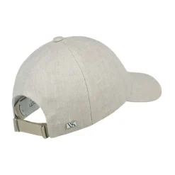 Beige Lin Caps med Justerbar Stropp
