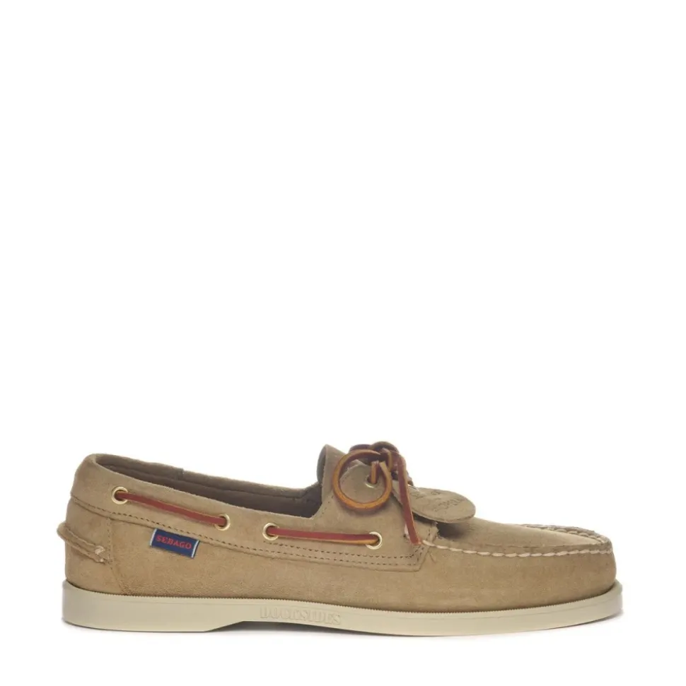 Beige Semsket Loafer Sko
