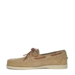 Beige Semsket Loafer Sko