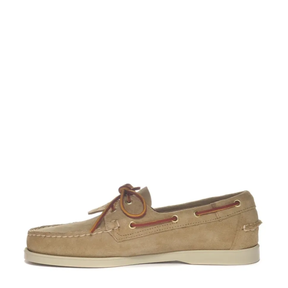 Beige Semsket Loafer Sko