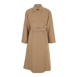 Beige ullfrakk