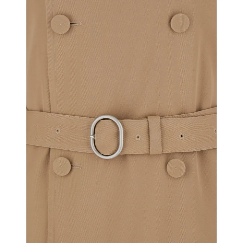 Beige ullfrakk