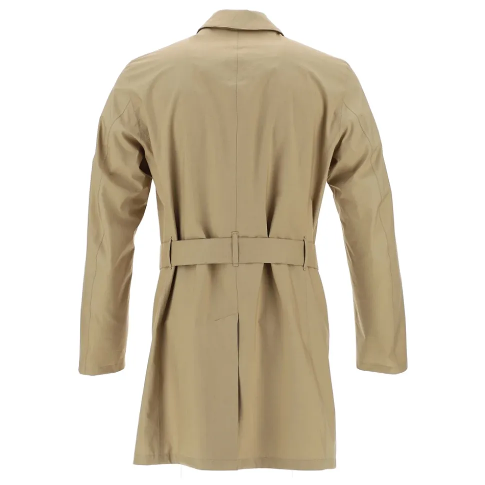 Beige Vevd Regnfrakk Trenchcoat