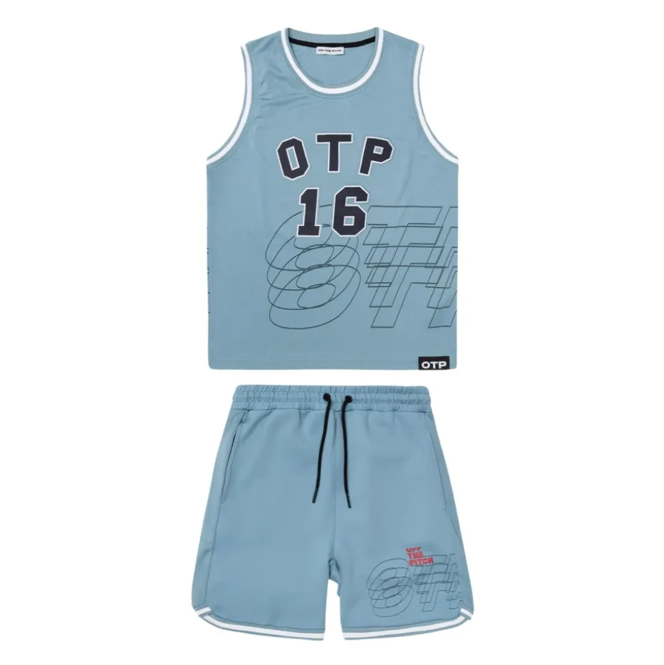 Blå Basketball Sommer Sett Menn