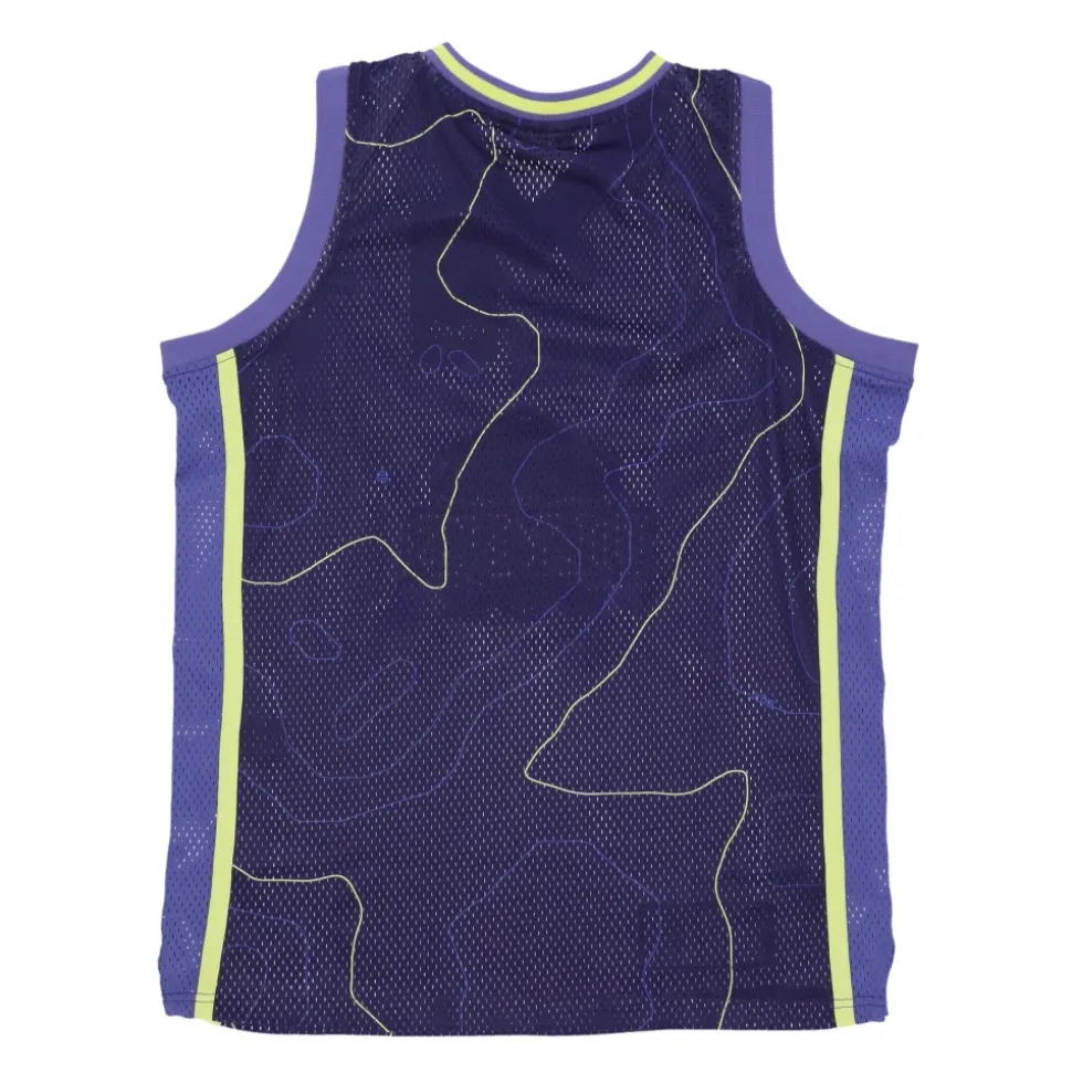 Blå Basketballstil Mesh Tank Top