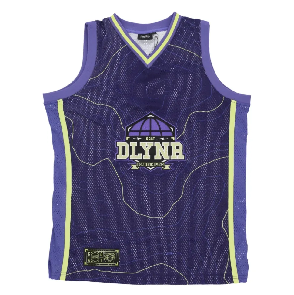 Blå Basketballstil Mesh Tank Top
