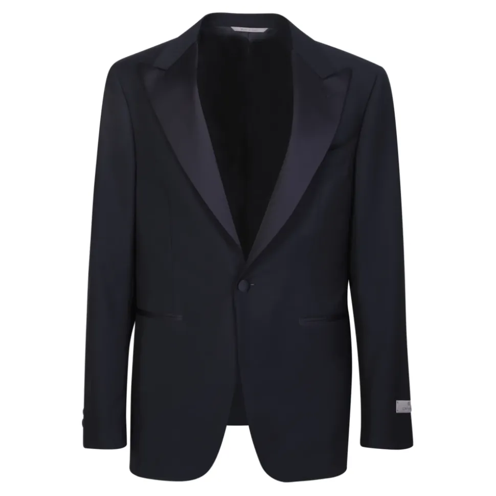 Blå dress til menn Elegant design