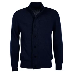 Blå Genser med Alcantara Patch Detaljer