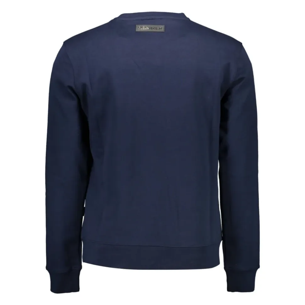 Blå Langarmet Sweatshirt med Trykk