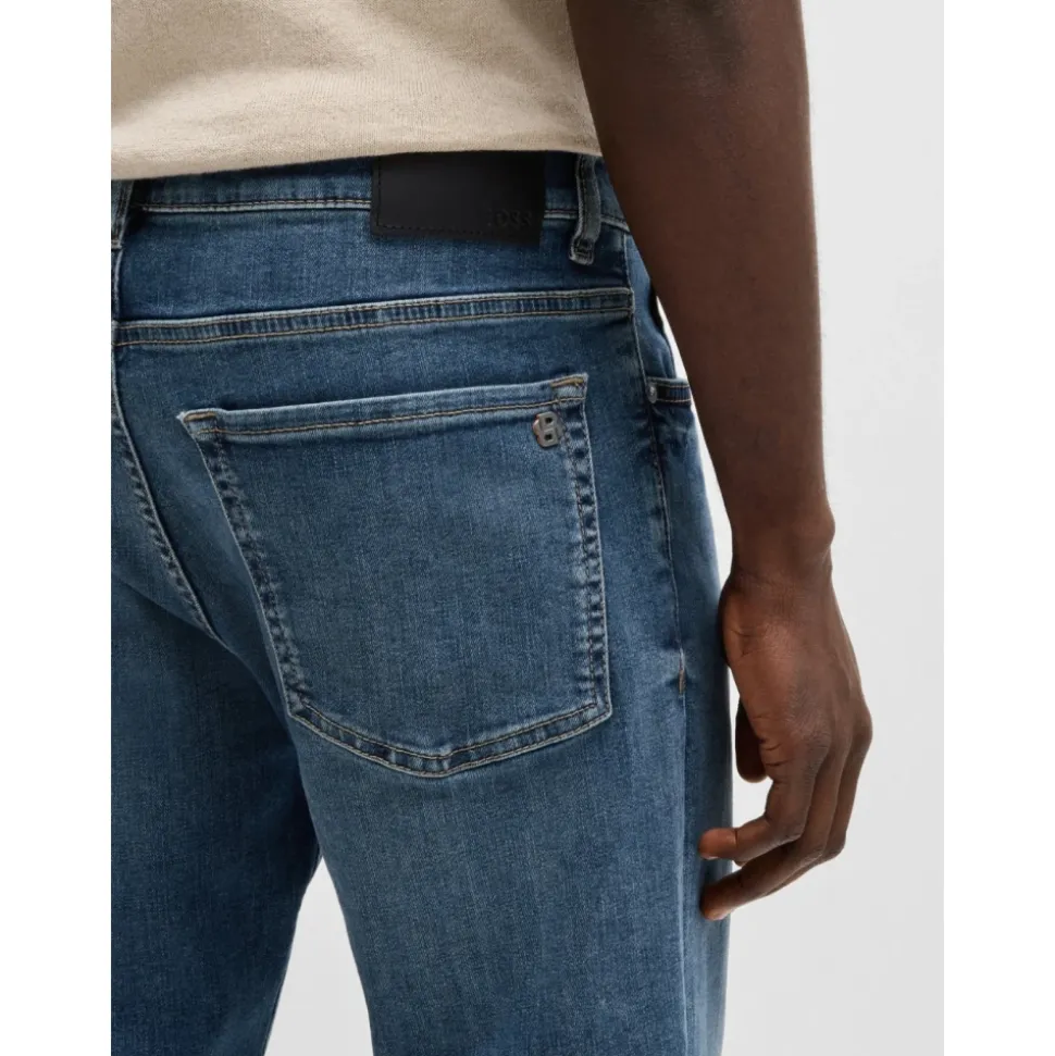 Blå Regular-Fit Jeans Super-Stretch