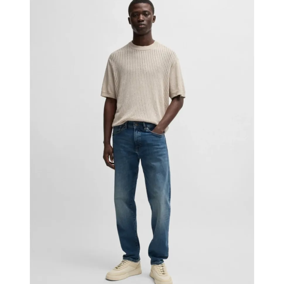 Blå Regular-Fit Jeans Super-Stretch