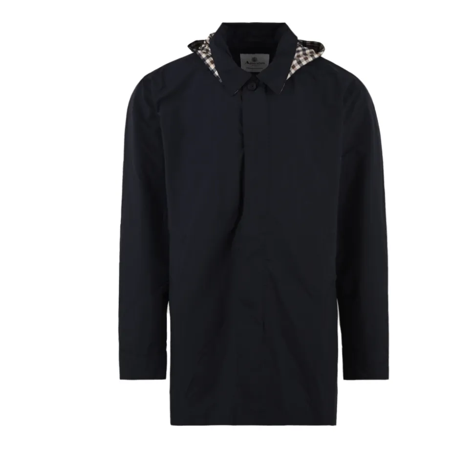 Blå Sammenleggbar Trenchcoat