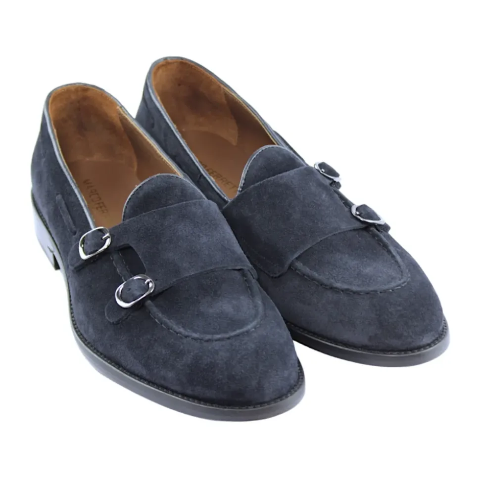 Blå Semskede Loafers