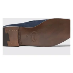 Blå semsket skinn dusk loafers