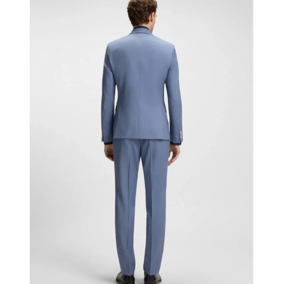 Blå Slim Fit Suit Jacket Kjole