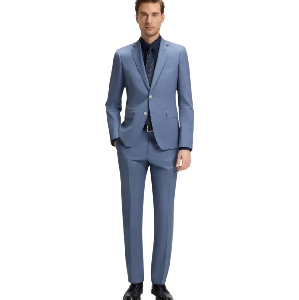 Blå Slim Fit Suit Jacket Kjole