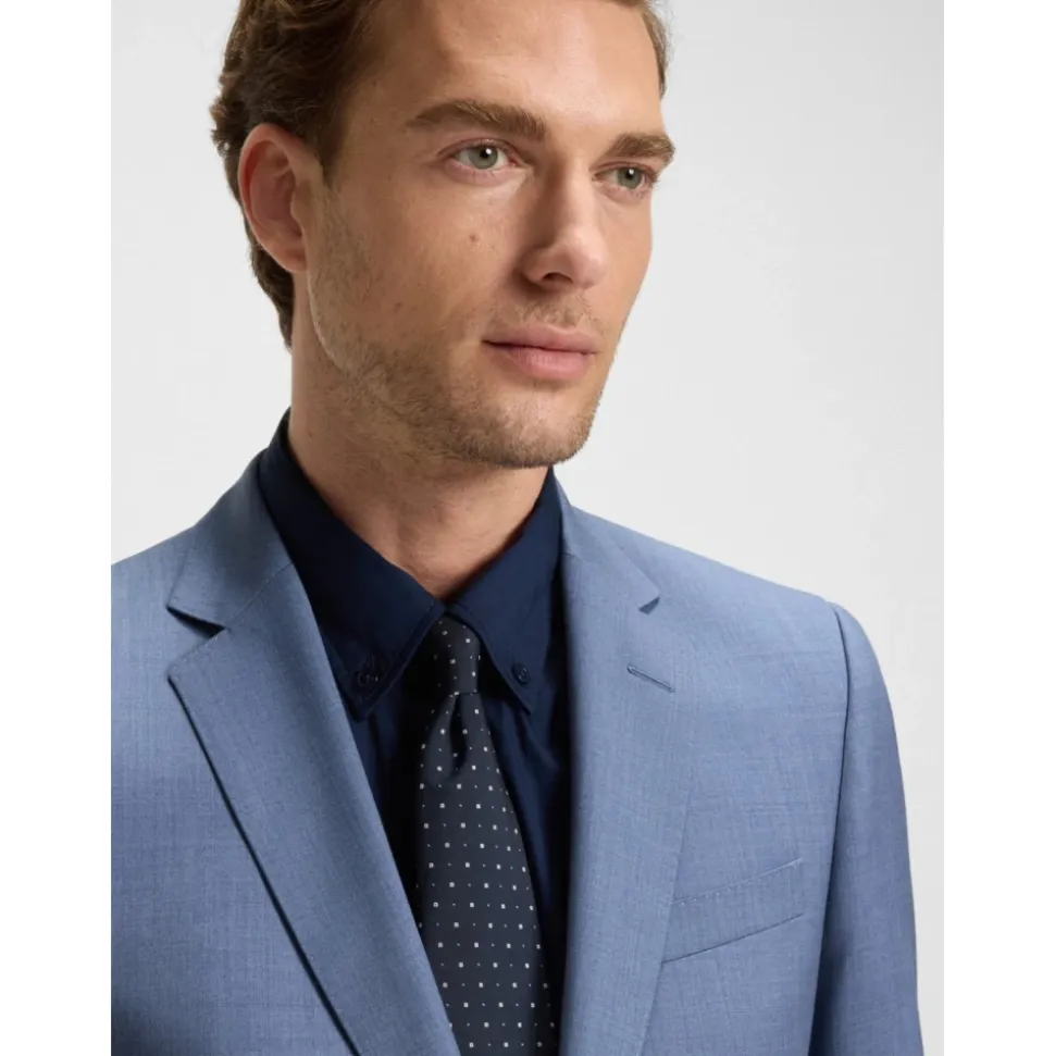 Blå Slim Fit Suit Jacket Kjole