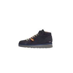 Blå Sneakers med Lær Detaljer