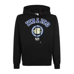 Bomullshettegenser med fronttrykk