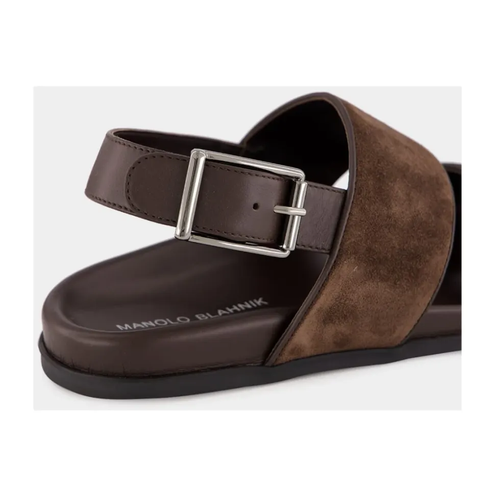 Brun Semsket Fussbett Sandaler