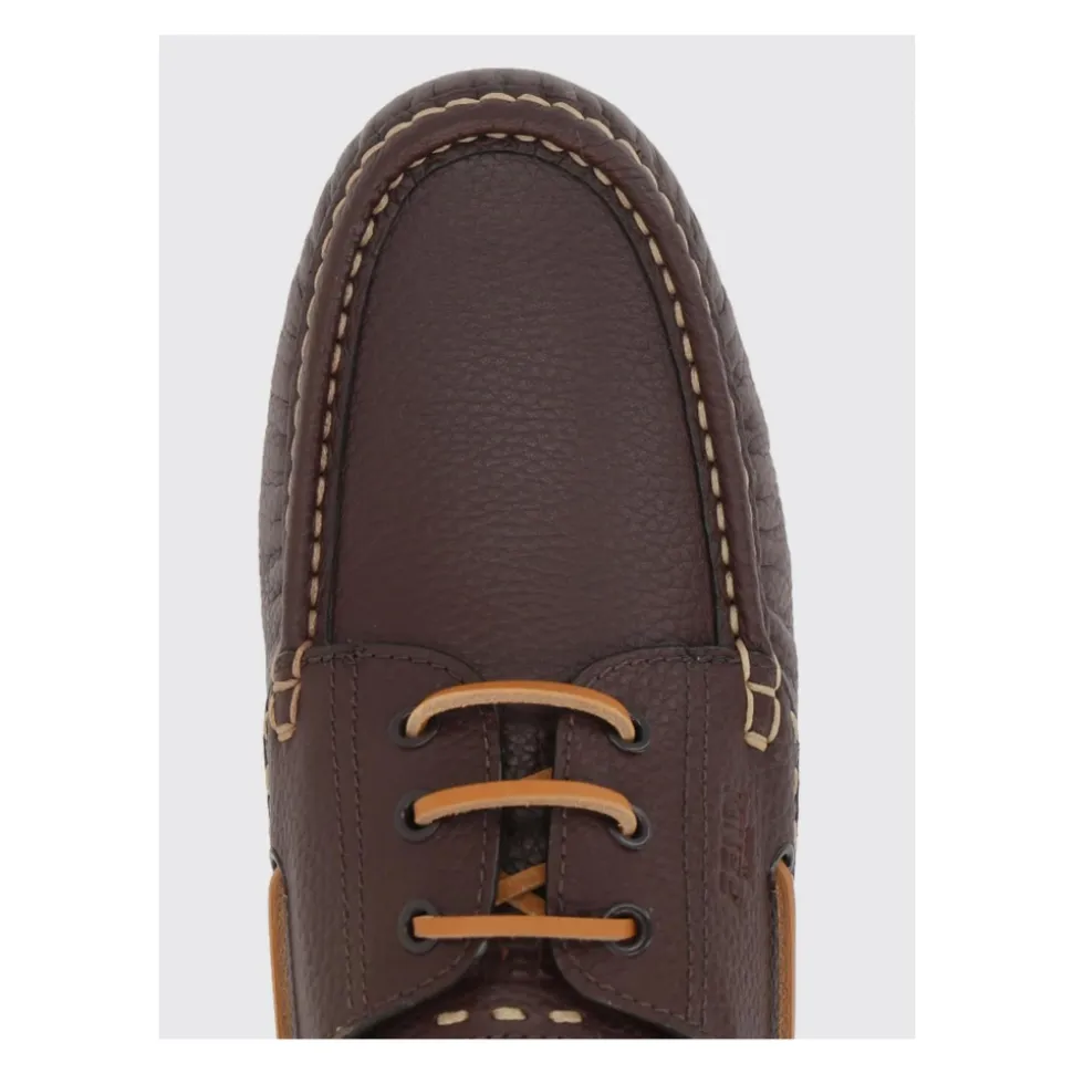 Brun Skinn Brogue Båtsko