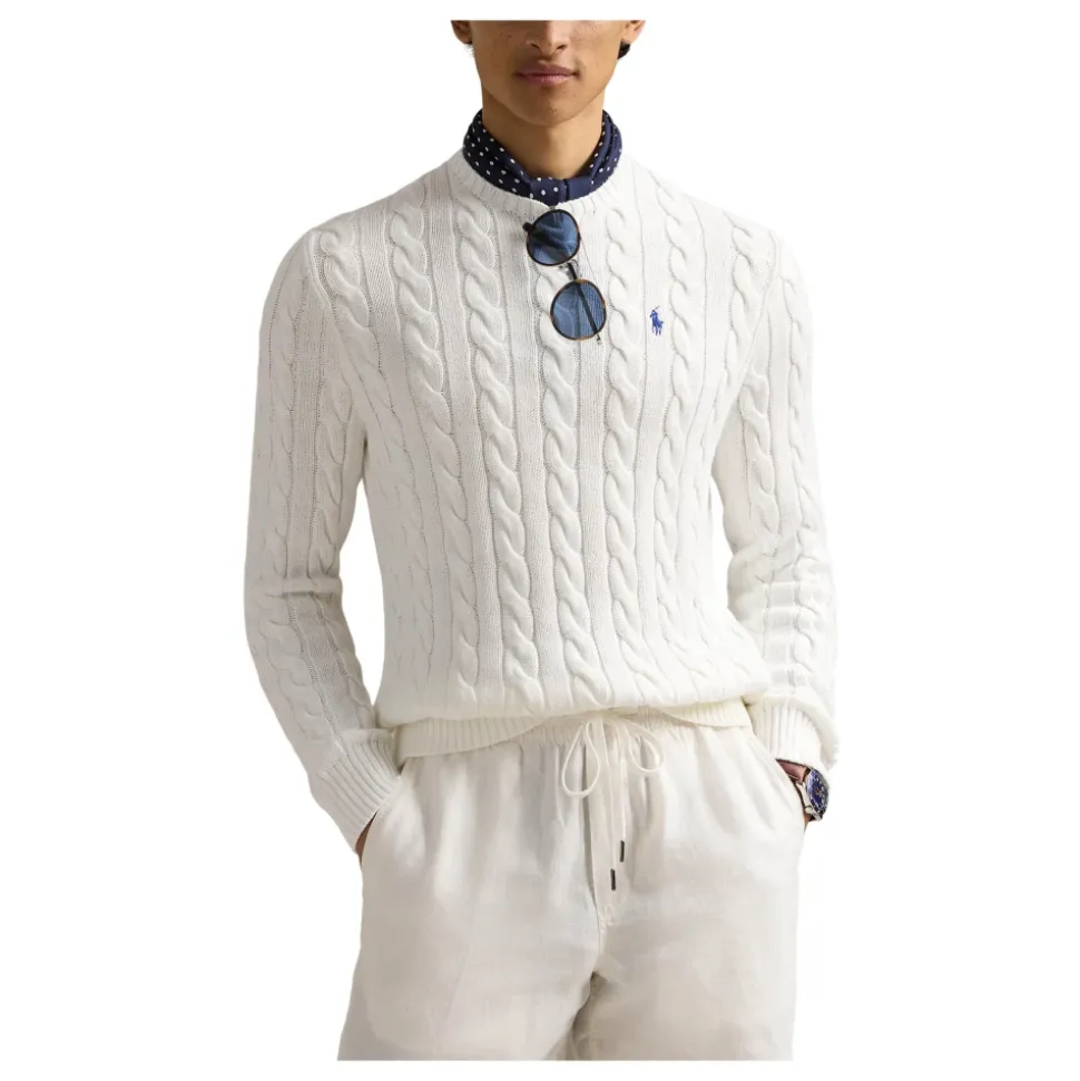 Cable-Knit Crewneck Sweater