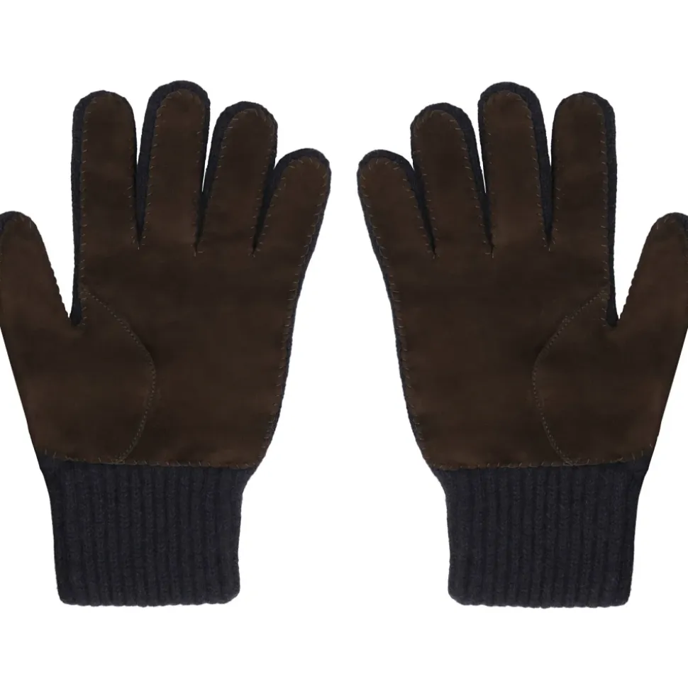 Cashmere hansker med semsket innlegg