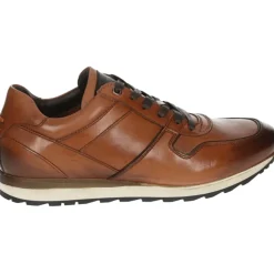 Casual Skinn Sko Cognac Farge