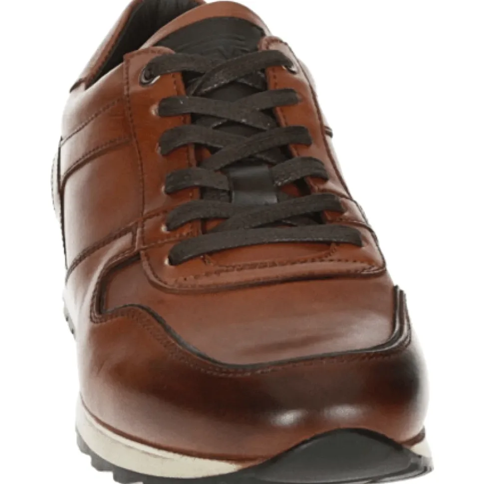 Casual Skinn Sko Cognac Farge