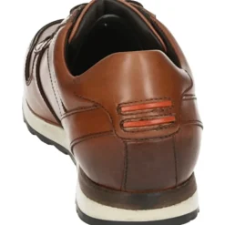 Casual Skinn Sko Cognac Farge