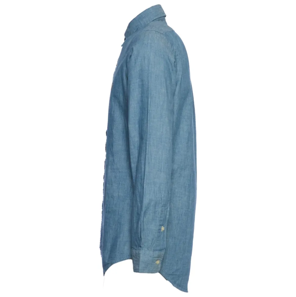 Chambray Skjorte med Brodert Pony
