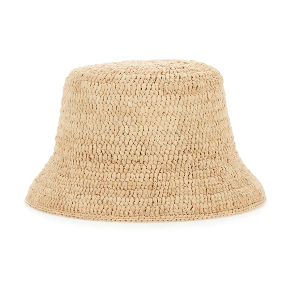 Chaturi Raffia Heklet Bøttehatt