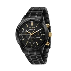 Chronograph 670 Svart Skive Armbåndsur