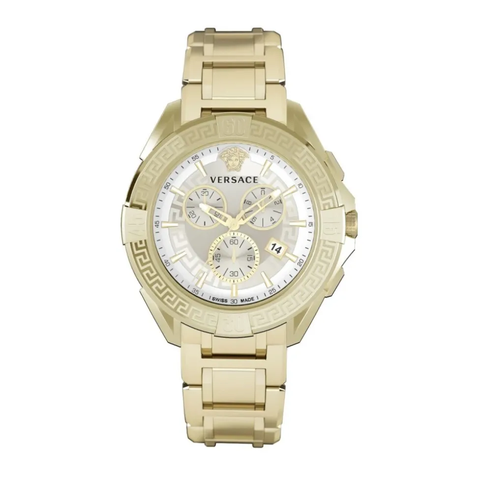 Chrono Sporty Gull Hvit Klokke