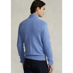 Cotton Quarter-Zip Mockneck Jumper