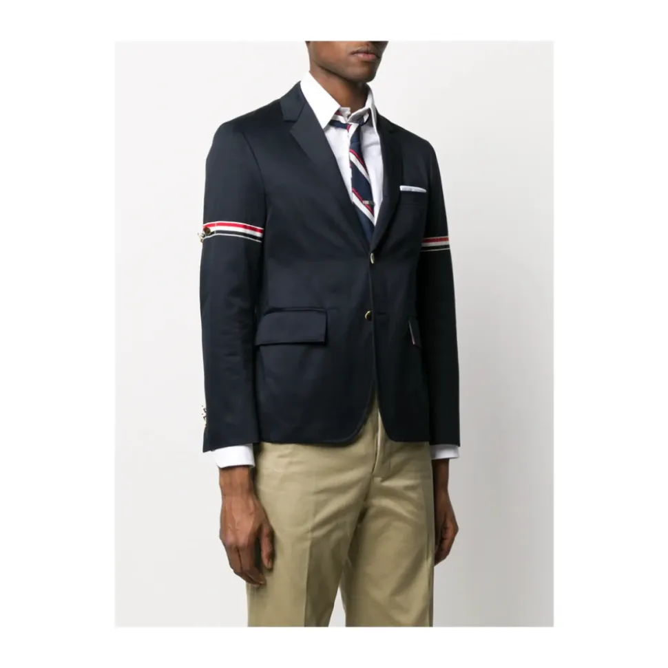 Cotton Twill Grosgrain Armband Sport Coat