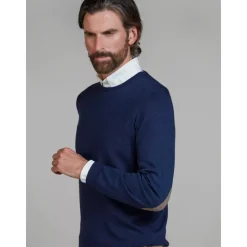Crew Neck Patch Sweater